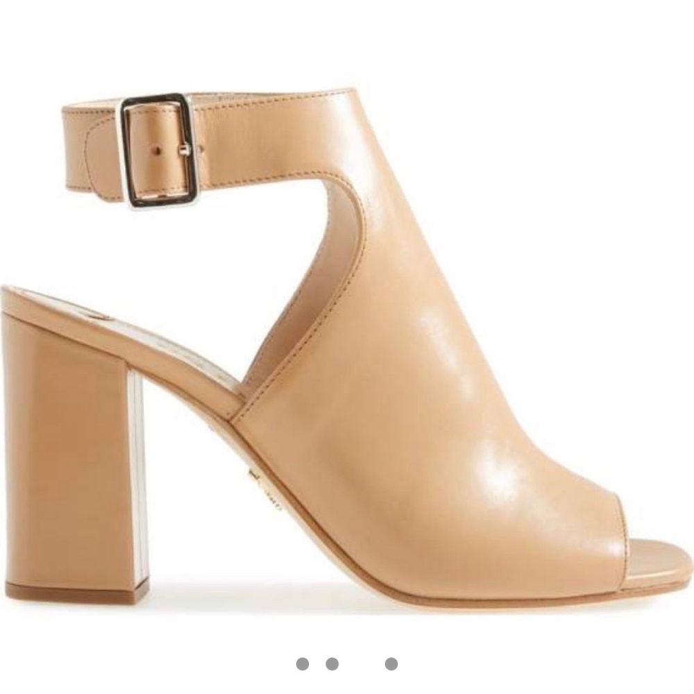 Prada Open Toe Leather Sandal | Heels